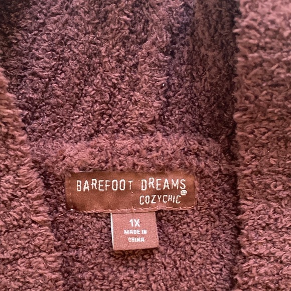 Barefoot Dreams Cozy Brown Cardigan Sweater Size 1X - Picture 5 of 11